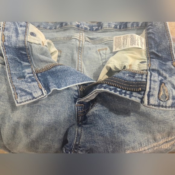 Old Navy Jeans Mens 32x32 Slim Fit Medium Wash Distressed Holes Patch Stretch - Picture 6 of 17